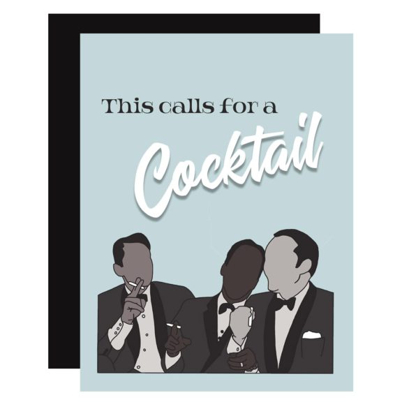 Rat Pack Cocktail - Congratulations Card