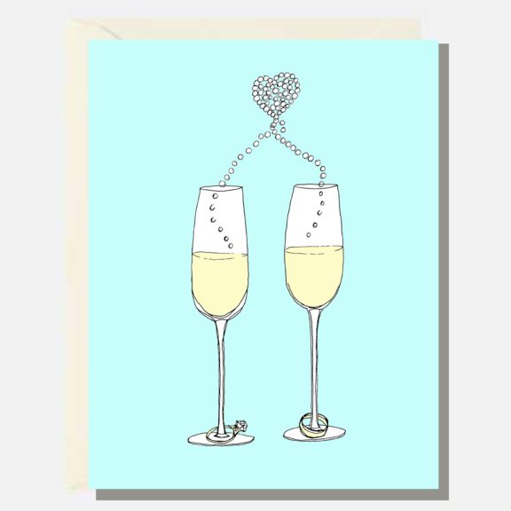 Cheers Champagne – Wedding/Engagement Card - Dog & Pony Show