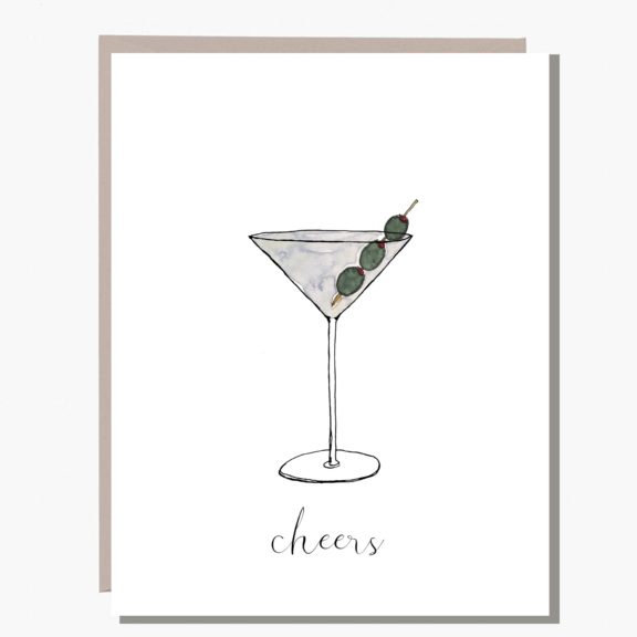 Cheers Martini – Congratulations Card - Dog & Pony Show