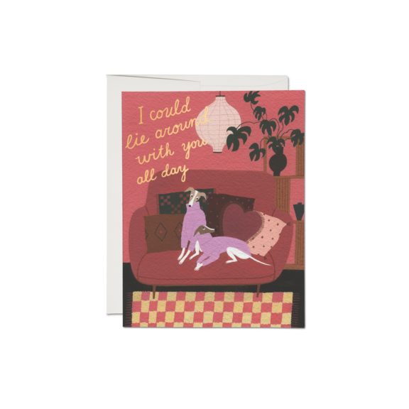 Lounging Dogs – Love Card - Dog & Pony Show
