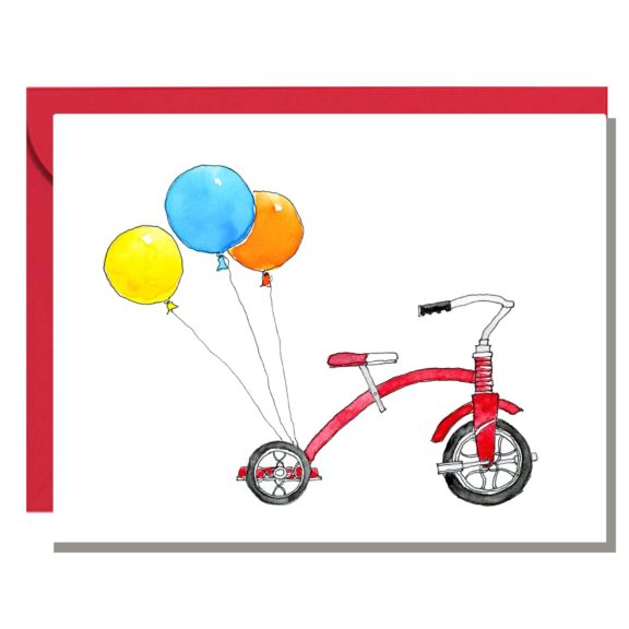 Red Tricycle – Birthday Card - Dog & Pony Show