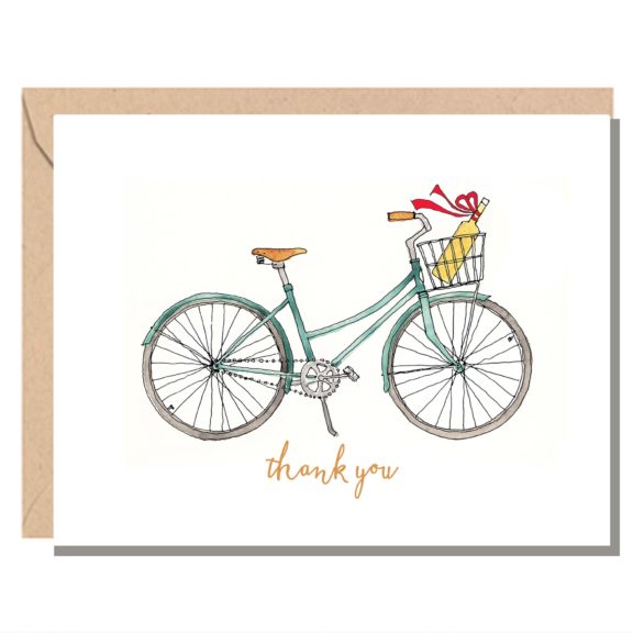 White Wine Bike – Thank You Card - Dog & Pony Show