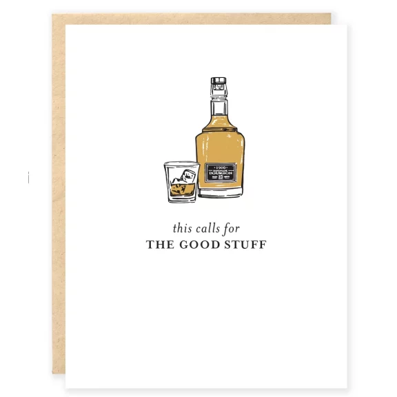 This Calls For The Good Stuff – Congratulations Card - Dog & Pony Show