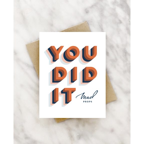 “You Did It! Mad Props” – Congratulations Card - Dog & Pony Show