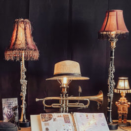 TWO LOOSE TOOLS Vintage Clarinet Lamp