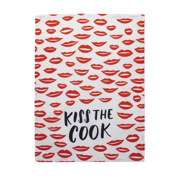 “Kiss The Cook” Kitchen Tea Towels S/2 - Dog & Pony Show