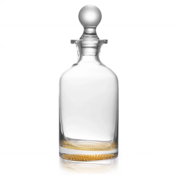 Whiskey Decanter w/ Gold Reflection Base