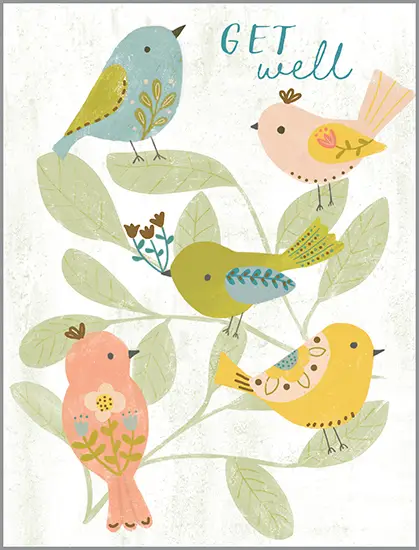 ‘Birds & Branches” Get Well Card - Dog & Pony Show