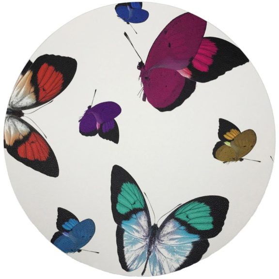 NICOLETTE MAYER BUTTERFLIES 16” Round Pebble Placemat (Various Colors)