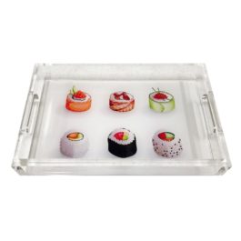 NICOLETTE MAYER Sushi Go Acrylic Vanity Tray 12.25 x 7.75