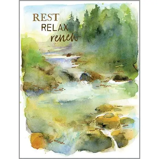“Rest, Relax, Renew” Thinking of You Card - Dog & Pony Show
