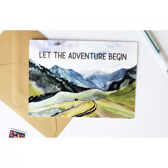 “Let The Adventure Begin” Greeting Card - Dog & Pony Show