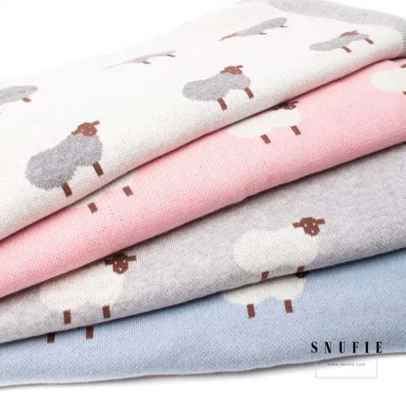 Sheep Baby Blanket (Various Colors)