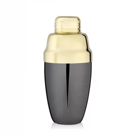 Heavyweight Two Toned Cocktail Shaker - Black & Gold