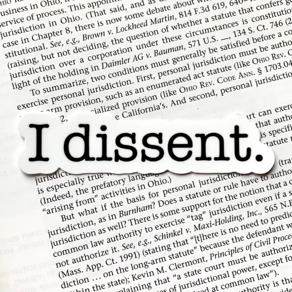 "I Dissent" Vinyl Sticker
