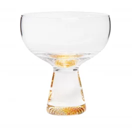 Champagne/Dessert Coupe w/ Gold Reflection Base S/4