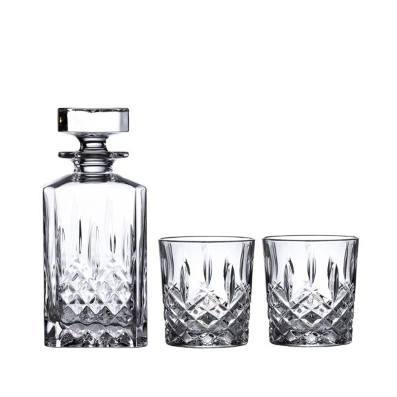 Marquis by Waterford Markham Square Decanter & Double Old Fashion Pair - Clear