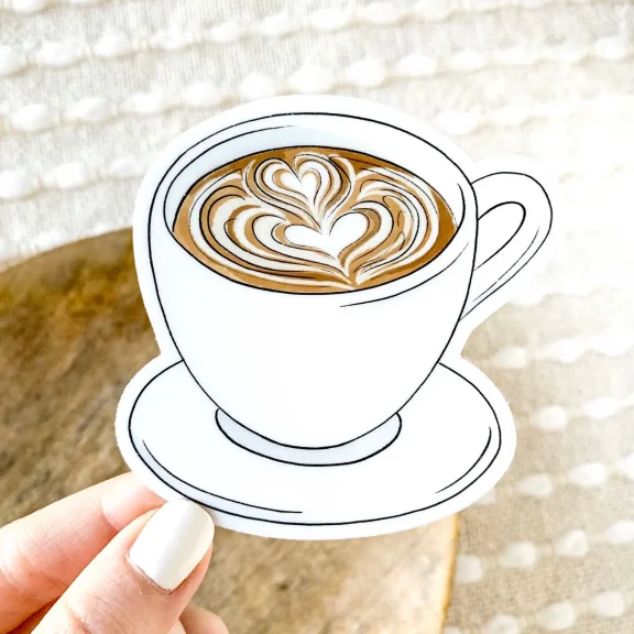 Latte Art/Coffee Mug Clear Vinyl Sticker - Dog & Pony Show