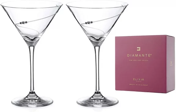 Swarovski Martini Prosecco Glasses S/2