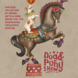 Dog & Pony Show, Asheville NC Poster 16x20 Vintage Look