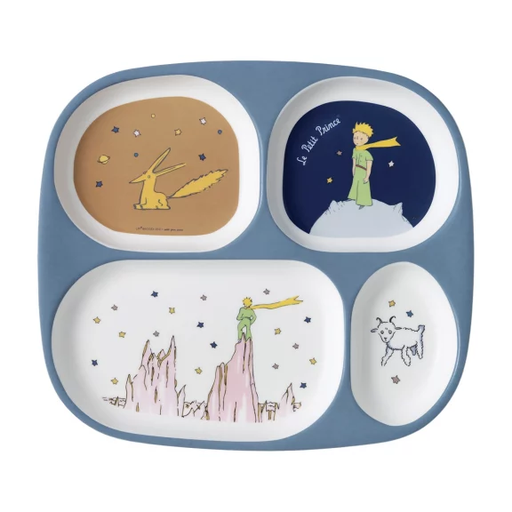 Little Prince 4-Compartment Melamine Meal Tray 6M+