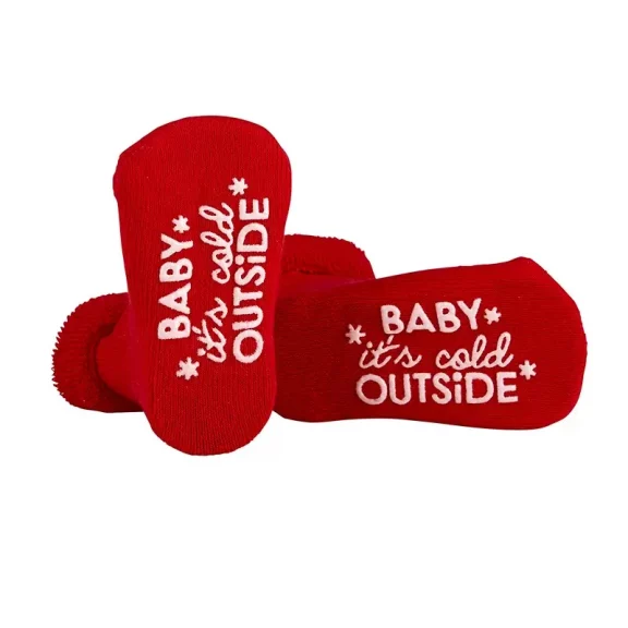 “Baby It's Cold Outside" Baby Socks (3-12M)