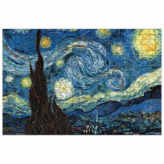 "Starry Night" by Van Gogh 500pc Wooden Puzzle