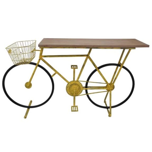 Yellow Bicycle Console Table