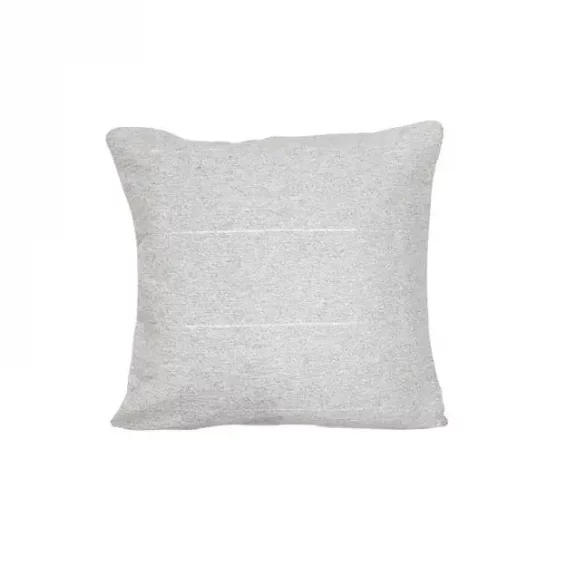 Moroccan Gray & Silver Stripe Cotton Pillow Cover w/ Insert 20x20