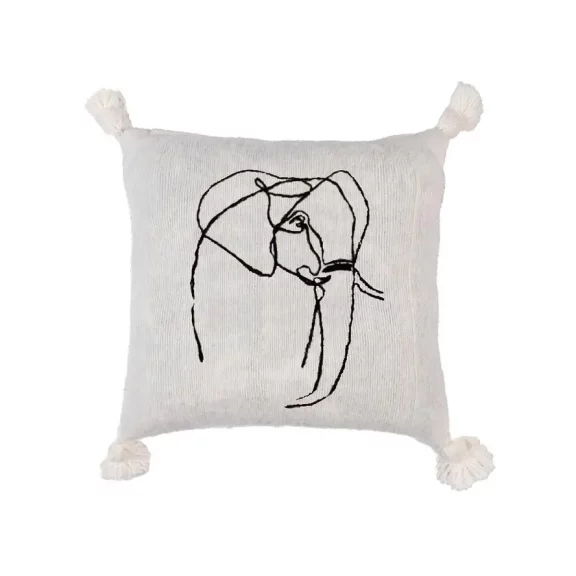 Moroccan Pillow - Elephant Cover Tassels w/ Insert 20x20