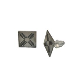 FIRE & HEIR Zia Sun Etched Studs